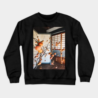 Japanese Aesthetics - Persimmon Flower Arrangement Crewneck Sweatshirt